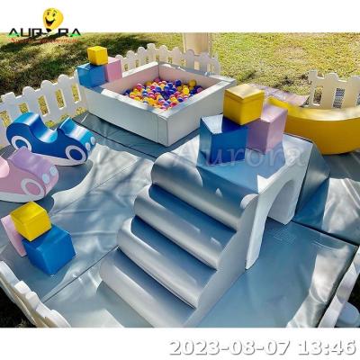中国 Soft Play Fence Baby Soft Play Set Ball Pit With Slide Ocean Balls Playground 販売のため