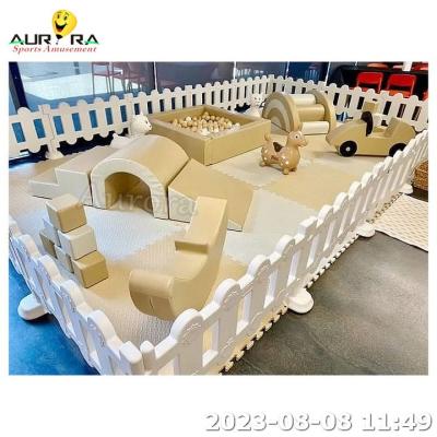 China Soft Play Equipment Slide Indoor Soft Play For Kids Soft Play Set Equipment Brown en venta