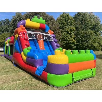 China Giant Inflatable Water Slide For Adult Popular New Building Blocks Bounce House for sale