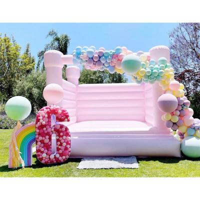 China Pvc Adult Pink Bouncy Castle Inflatable Jumping Bounce House For Wedding for sale