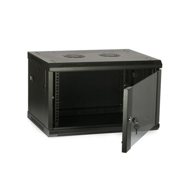 China Enclosure Network Rack Cabinet 6U High Loading Capacity With Locking Glass Door for sale