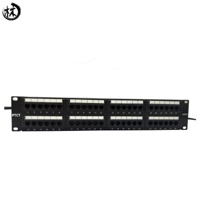 China Network Cabinet 48 Port Cat6 Patch Panel , Utp Patch Panel 48 Port With Cable Management for sale