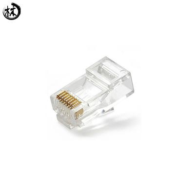Chine Genre masculin du placage à l'or de connecteur des accessoires 8p8c de câble du réseau RJ45 3U '' -50U » à vendre