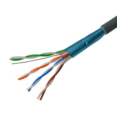 China 8  Conductors CAT5E Shielded Ftp Ethernet Cable Twisted Pair 24AWG Cable for sale