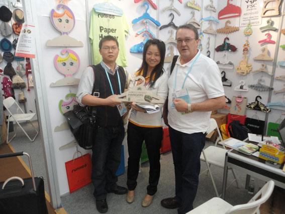 Product showcase at trade show