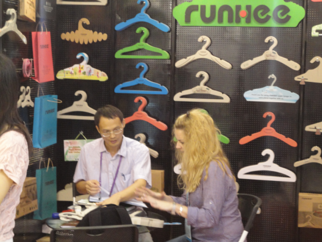Customer interaction at exhibition