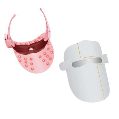 China BU100 Facial Light Therapy Mask , Red Blue Yellow LED Beauty Mask 3.7V for sale