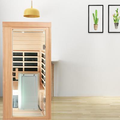China Modern Wooden Infrared Sauna Room 1 Person Infrared Steam Room for sale