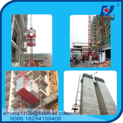 China 4tons VFD / FC control Rack and Pinion Building Hoist With Mast Sections for sale