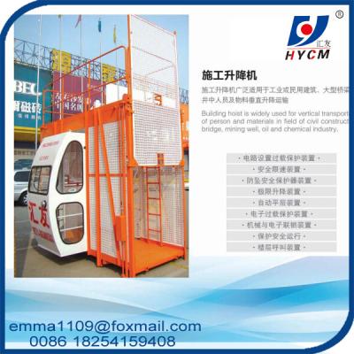 China 2000kg Construction Hoist Building a Single Elevator Cage without Cab for sale