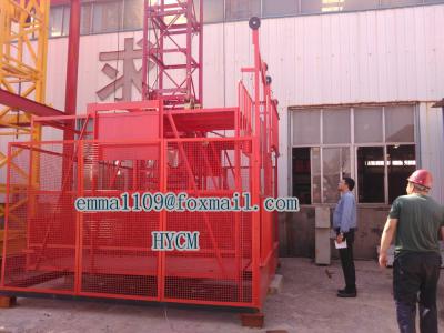 China SS100/100 Mini Materials Hoister 2*1000KG Load Two Cages Chain Elevator for sale