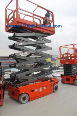 China 300kg 12m Platform Height Hydraulic Scissor Lift Mobile Skyjack Platform for sale