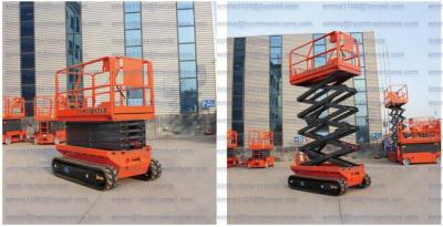 China Battery Powered Hydraulic Electric Tracked Crawler Scissor Lift Platform for sale