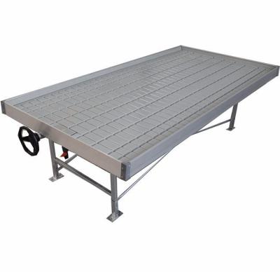 China Hydroponic Flood Grow Table Ebb And Flow Rolling Benches High Ground Utilization for sale