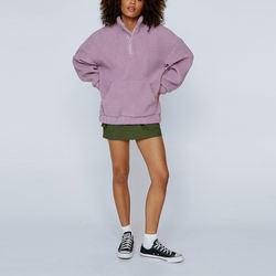 High Quality Casual Zipper up Sweatshirts Customized Fleece Oversize Sweatshirt Hoodies