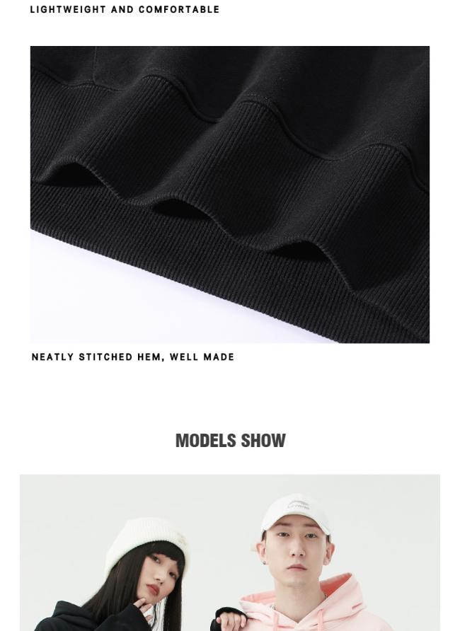 Men Sweatshirt Hoodie Letter Print Streetwear Pullover Hoodie Winter Autumn Black Hoodie