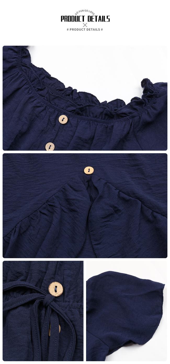 2023 Summer New Europe and The United States Cross-Border Women′s Solid Color off-Shoulder Irregular Dress