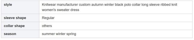 Knitwear Blue Rib Elegant Casual MIDI Plus Size Women′s Dresses Sexy Sweater Knit Dress