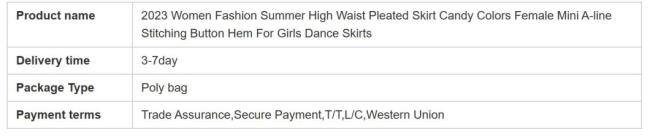 Women Fashion Dress High Waist Pleated Skirt Candy Colors Mini A-Line Stitching Tennis Hem Girls Dance Skirts
