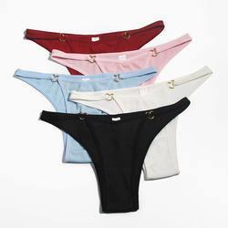 Wholesale Ladies Panties Solid Color Low Waist Underwear Pure Cotton Ladies Panties Seamless Plus Size Women Briefs