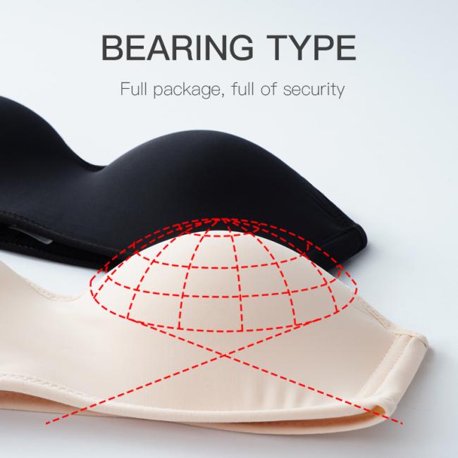 Hot Strapless Bra Wear Seamless Mould Sexy Girl Bra with Pad