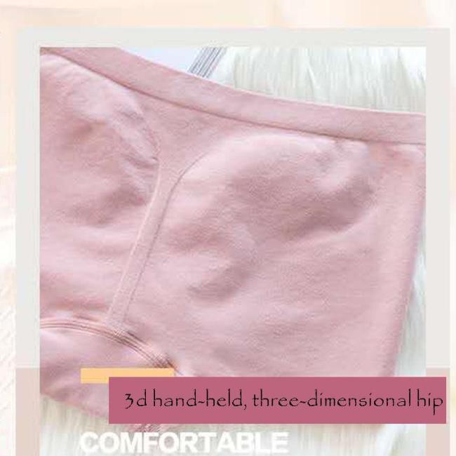 Women Lace Warm Panty Seamless Breathable MID-Waist Ladies Underwear Tummy HIPS Briefs