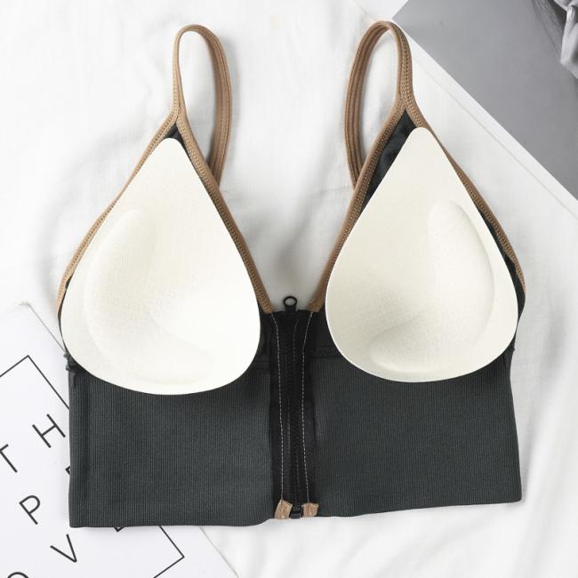 Knitted Tank Top Bra Women Strap Vest Sexy Sport Bra