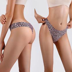 Custom Printed Panties Thong Floral Pattern Girls in Thongs Printed Ice Silk Seamless Briefs