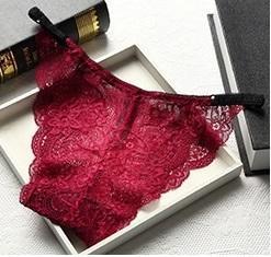 Sexy Lace Underwear Low Waist Transparent Women Panties Ladies Thongs