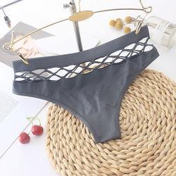 Custom Plus Size Hollow out G String Pink Cotton Thong Seamless Sexy Lingerie
