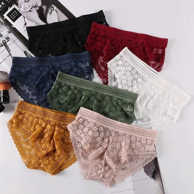 2023 New Fashion Women Floral Sexy Briefs Lace Panties Women′ S Panties Woman Underwear