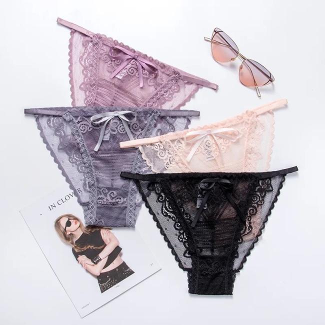 Wholesale Women Underwear Sexy Lingerie Ladies Lace Panties Floral Briefs
