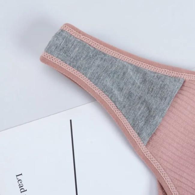 Women′s Cotton G-String Thong Panties Underwear Sexy Ladies Letter Low-Rise Lingerie Tangas