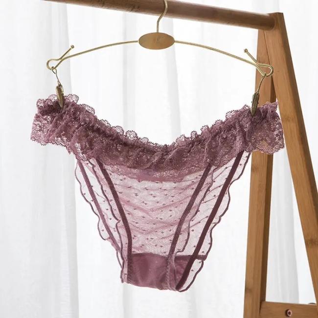 Can Provide Samples of Women′s Underwear Lace Transparent Low Waist Seamless Sexy Seductive Women′s Briefs