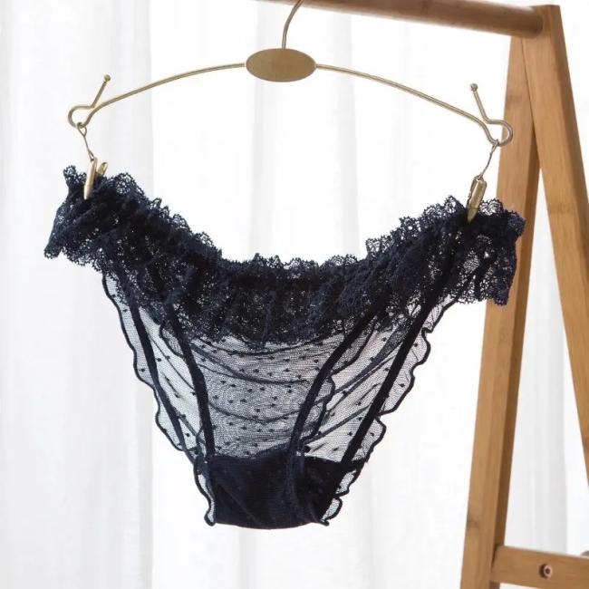 Can Provide Samples of Women′s Underwear Lace Transparent Low Waist Seamless Sexy Seductive Women′s Briefs