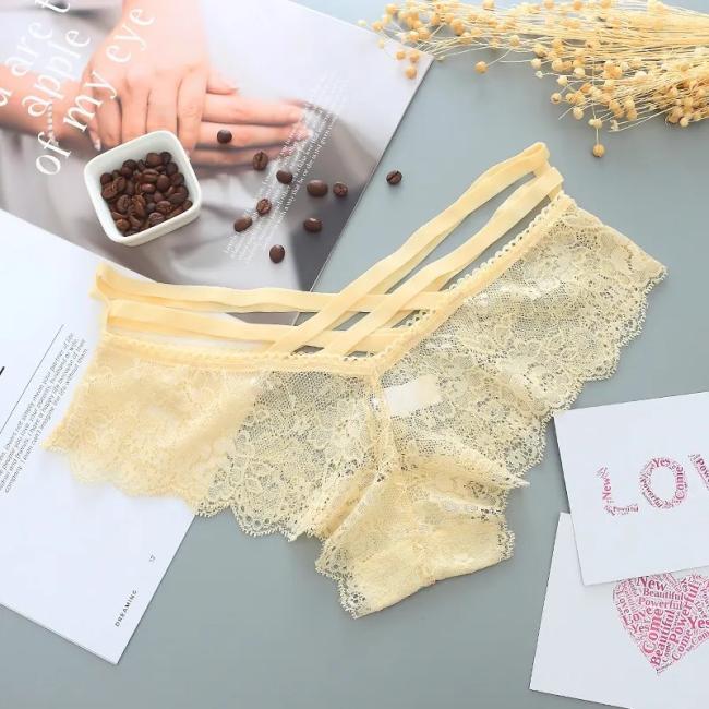Sexy Lace Panties Women Underwear Hollow Band Sexy Briefs Female Lingerie Ladies Cross Strap Underpants Panties