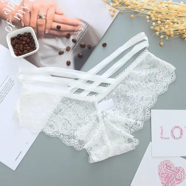 Sexy Lace Fork Strap Panties Women′s Underwear Sexy Panties Women′s Sex