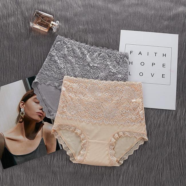Hot Sale Women Body Shape Underwear Women High Waist Panties Sexy Lace Ladies Briefs
