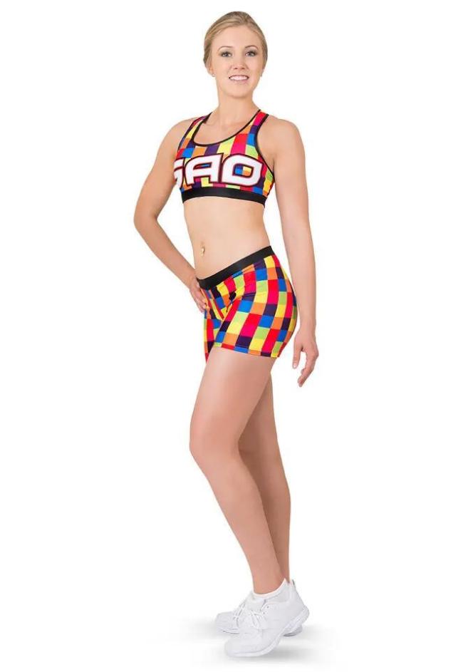 Comfortable Cheer Bra and Short Cheerleading Practice Wear Training Wear