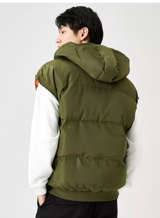 High Quality Puffer Vest Sleeveless Plus Size Mens Vests Vest Stand Collar Thick Vest Winter Vest