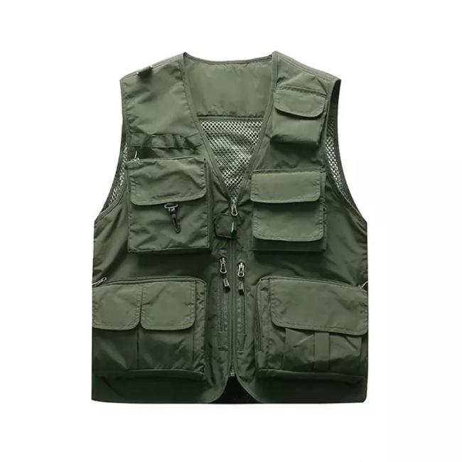 Summer Fashion Men′ S Photographer Waistcoat Mesh Many Pocket Vest