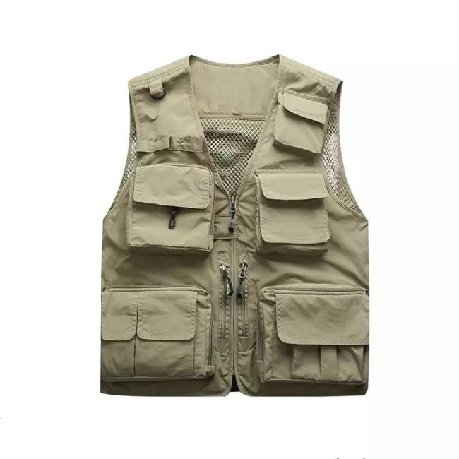 Summer Fashion Men′ S Photographer Waistcoat Mesh Many Pocket Vest