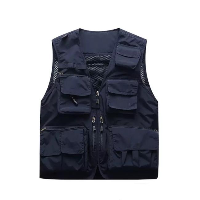 Summer Fashion Men′ S Photographer Waistcoat Mesh Many Pocket Vest