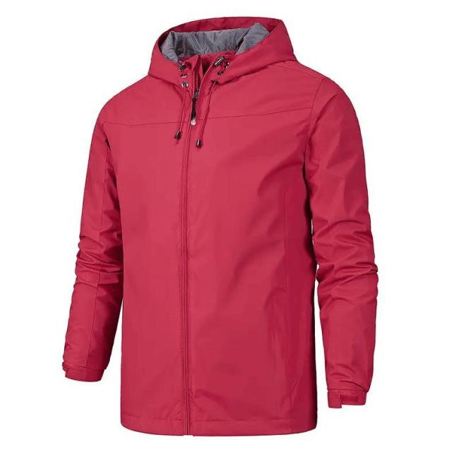 Custom Logo Windbreaker Jacket Men Outdoor Sports Plus Size Climb Mountain Thin Waterproof Hooded Coats