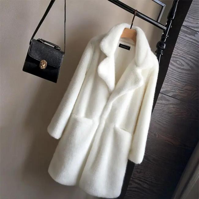 Wholesale Custom Design Ladies Jacket Winter Fur Long Coats for Women