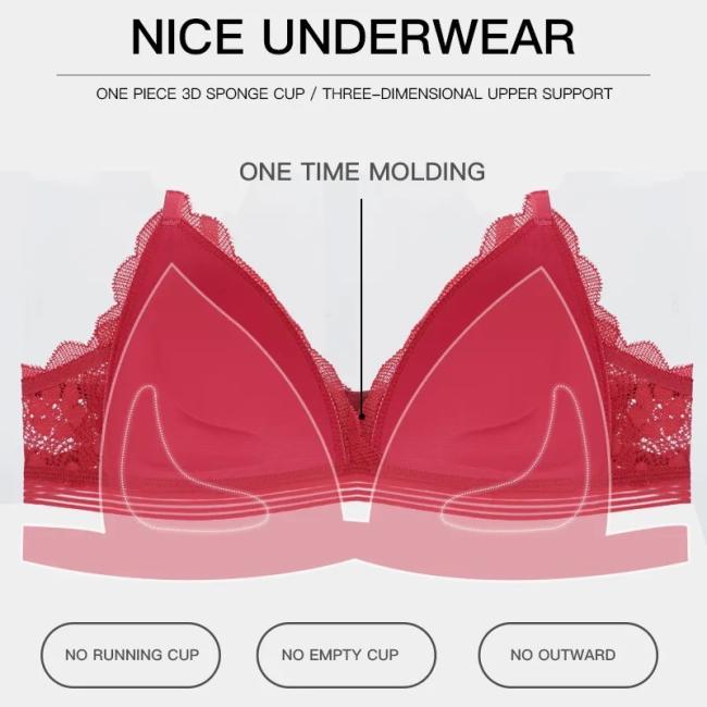 Non-Steel Bra Large Size Comfortable Breathable High Quality Women′s Bra