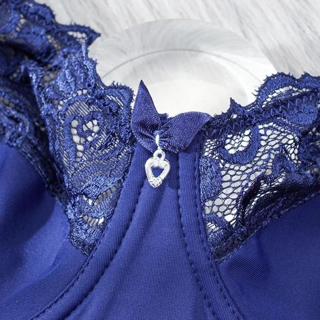 Thin Sexy Lace Breathable Lingerie Bra Adjustable Gathered Bra Large Size Underwear