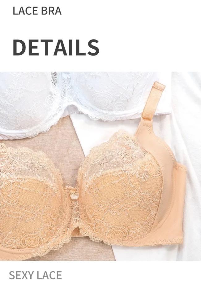 Big Size Ladies Lace Bra Steel Ring Comfortable Gather Thin Cup Full Cup 38 Bra Size Plus Size Women Lace Bra