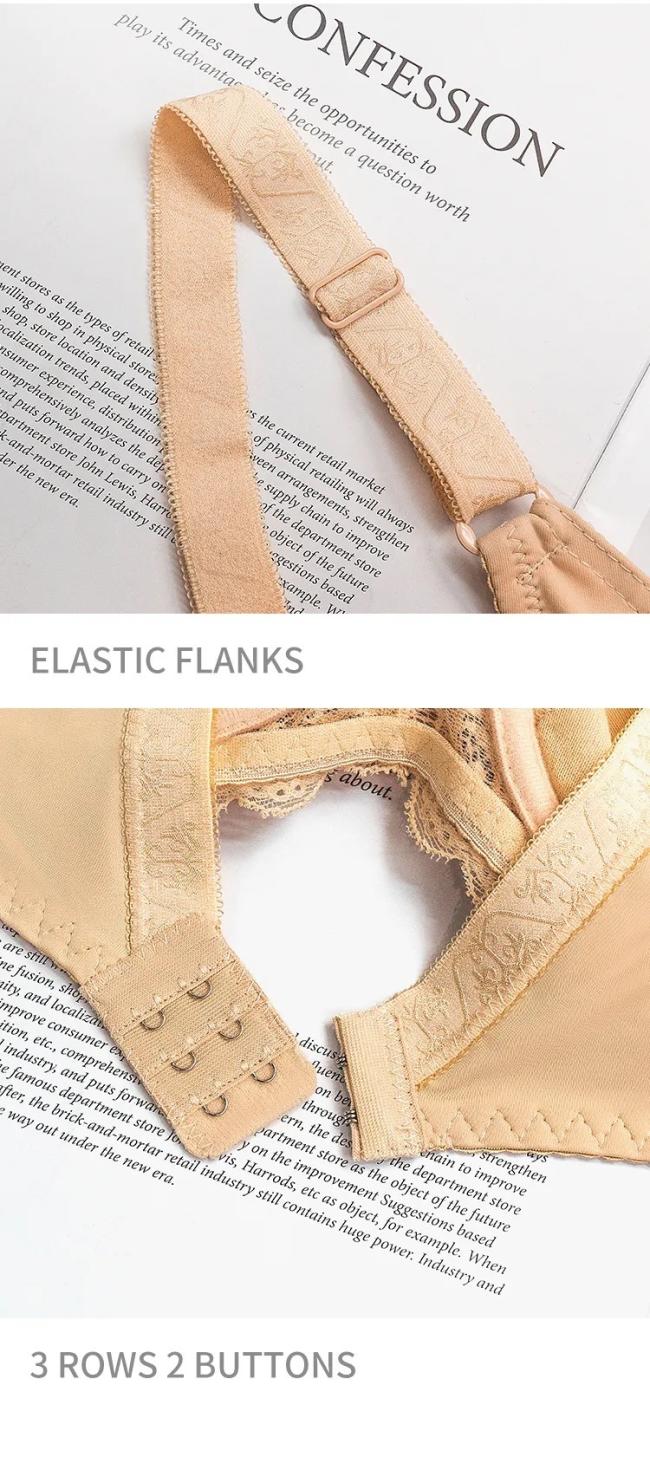 Big Size Ladies Lace Bra Steel Ring Comfortable Gather Thin Cup Full Cup 38 Bra Size Plus Size Women Lace Bra