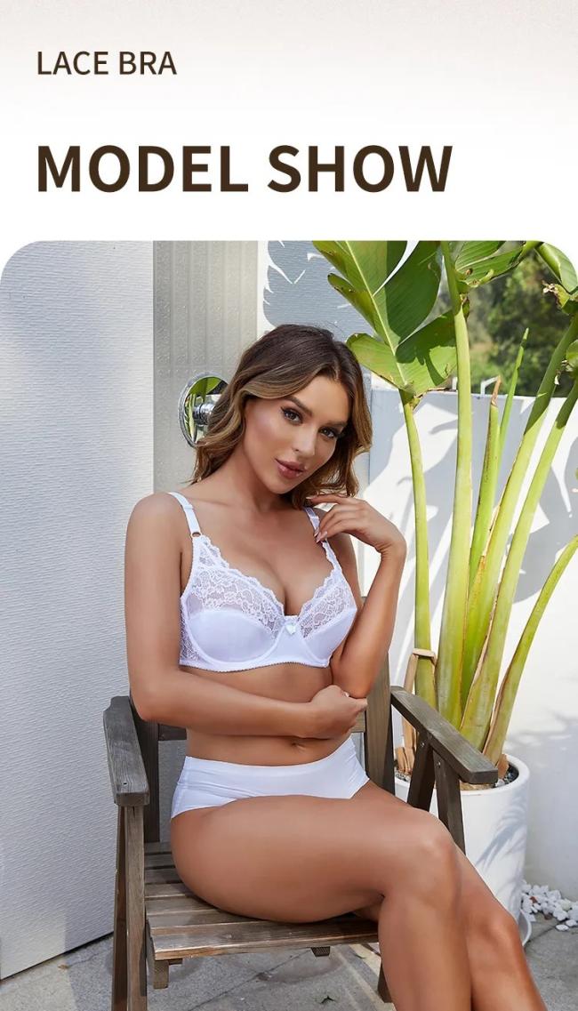 Woman Bras Push up Lace Bra Full Coverage Cups Big Size Bra Breast Push up Thin Underwear